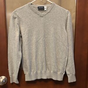 Place Youth Light Gray V-Neck Sweater